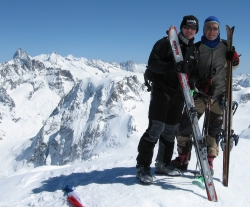 Bruce und Markus auf dem Gipfel der Pigne d'Arolla